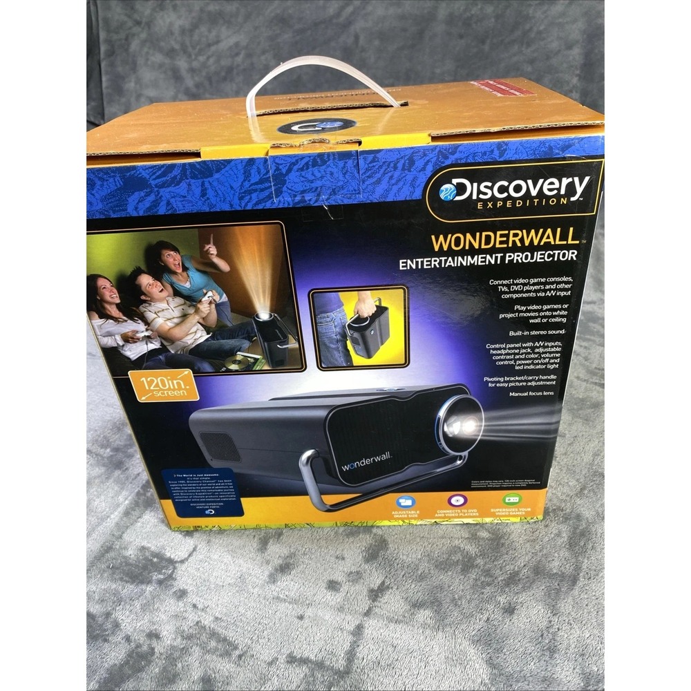 Discovery Expedition Wonderwall Video Game Movie‎ Projector 120 in NEW OPEN BOX